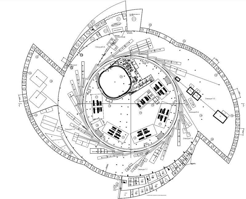 Концептуальный строительный проект ЦКП СКИФ план I этажа основного здания