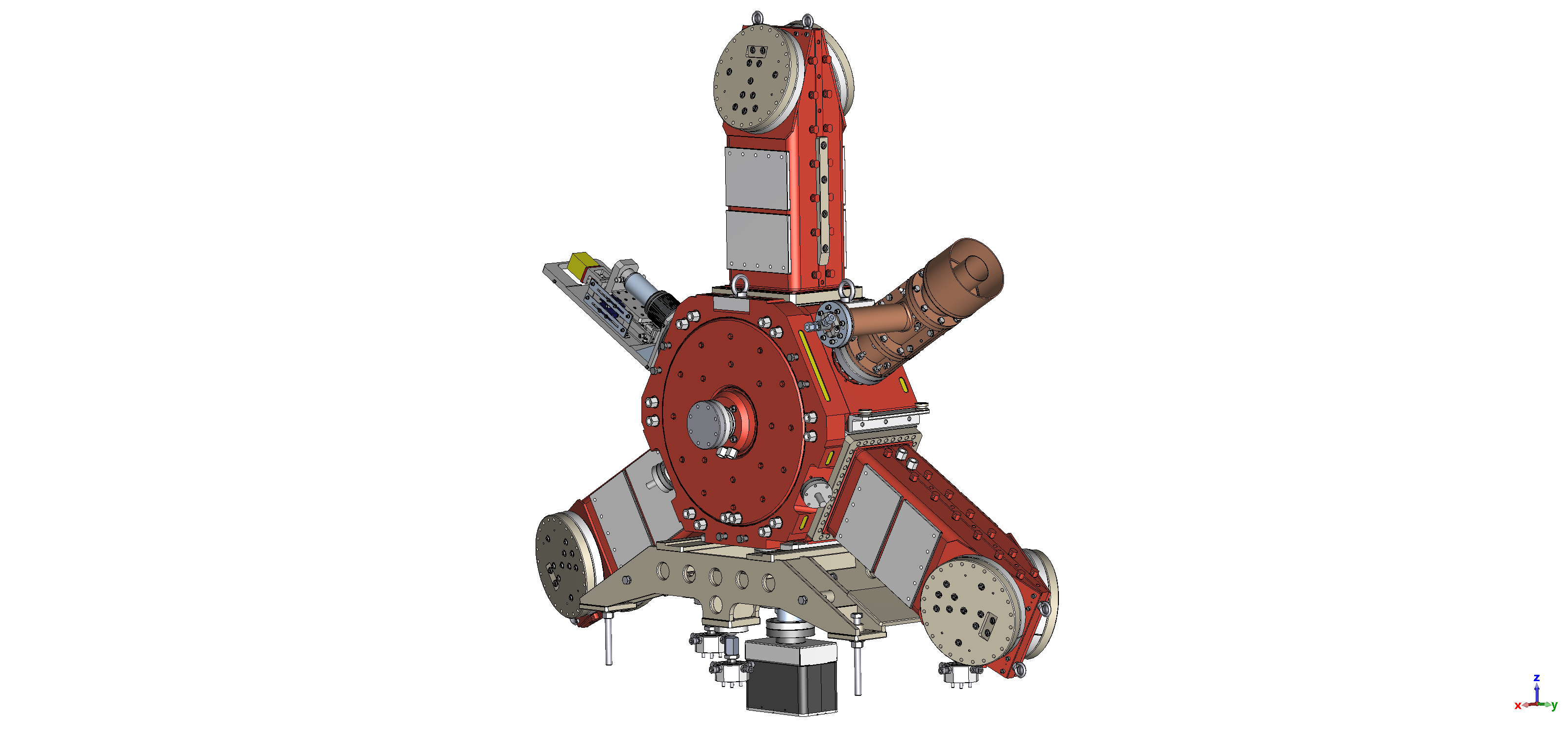 3D модель высокочастотного резонатора разработанного и созданного в ИЯФ СО РАН. Предоставлено Е